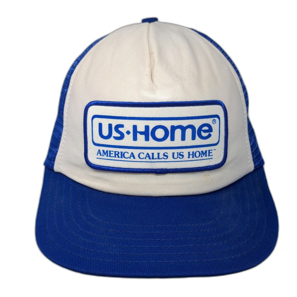 The Winner Trucker Hat Blue Vintage US-Home America Calls Us Home Snapback Mesh